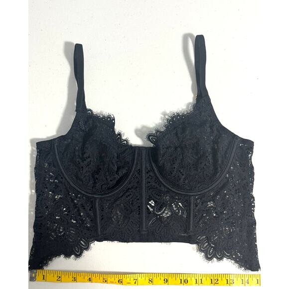 By Anthropologie Size L The Giselle Lace Bustier Intimates Feminine Romantic - Picture 6 of 6